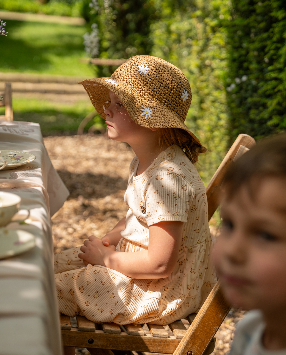 Golden Field | Dekliška obleka s kratkimi rokavi - Lucky Kiddo SI