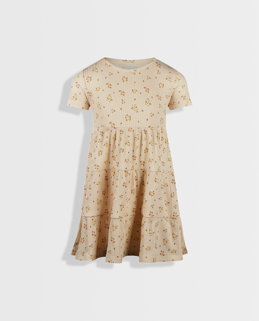 Golden Field | Dekliška obleka s kratkimi rokavi - Lucky Kiddo SI