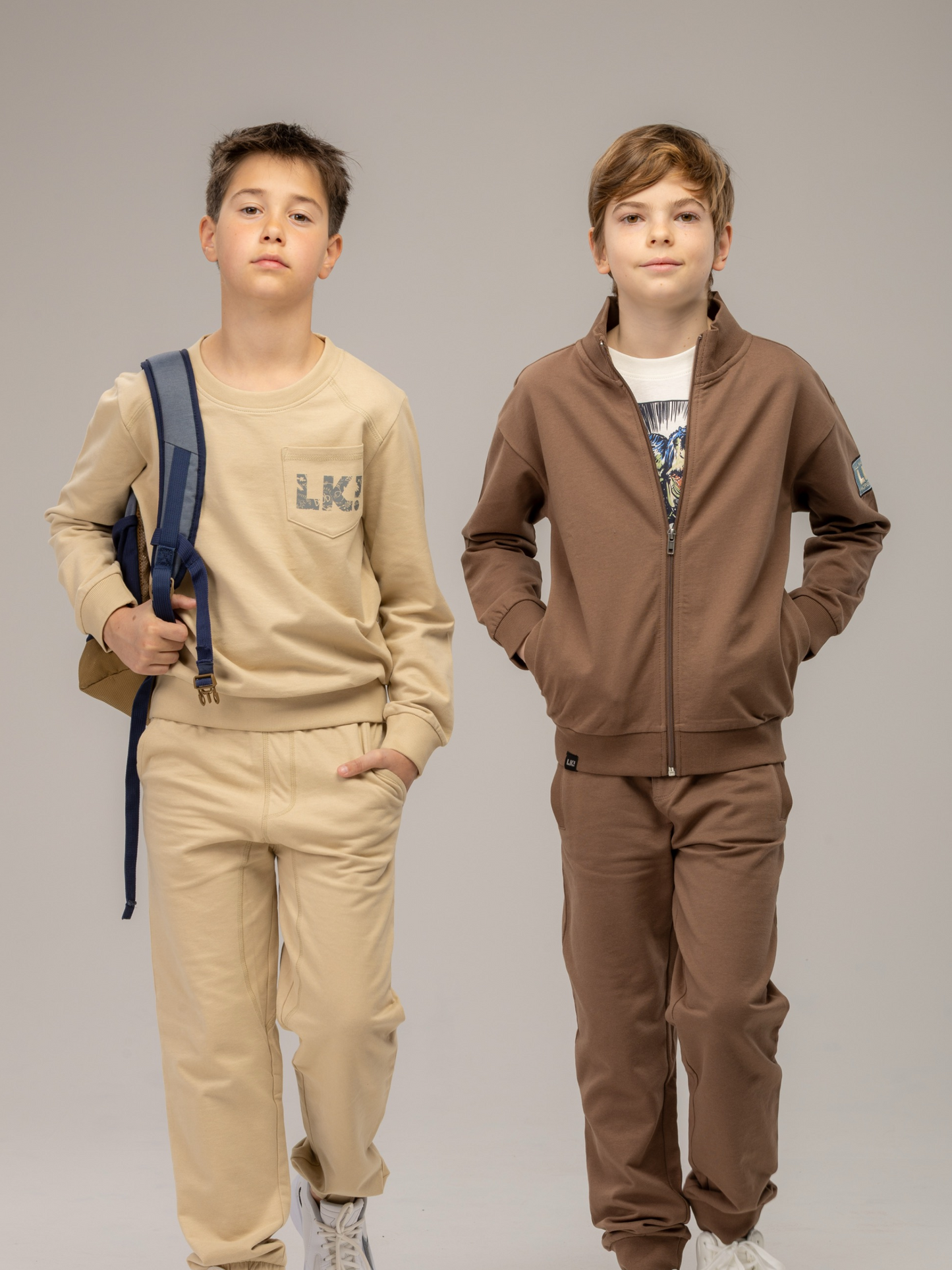 Beige Brown LK | Fantovski polover - Lucky Kiddo SI