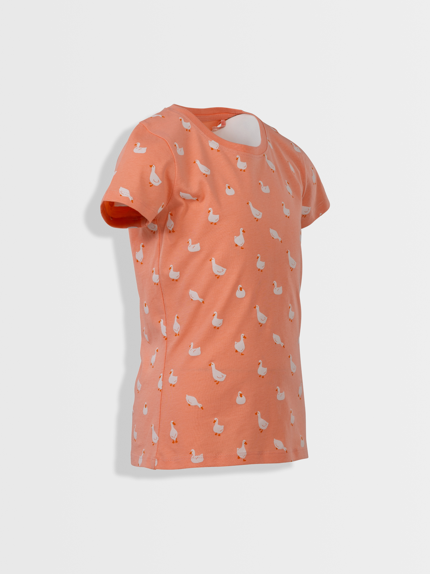 Peach Ducks | Dekliška majica s kratkimi rokavi - Lucky Kiddo SI