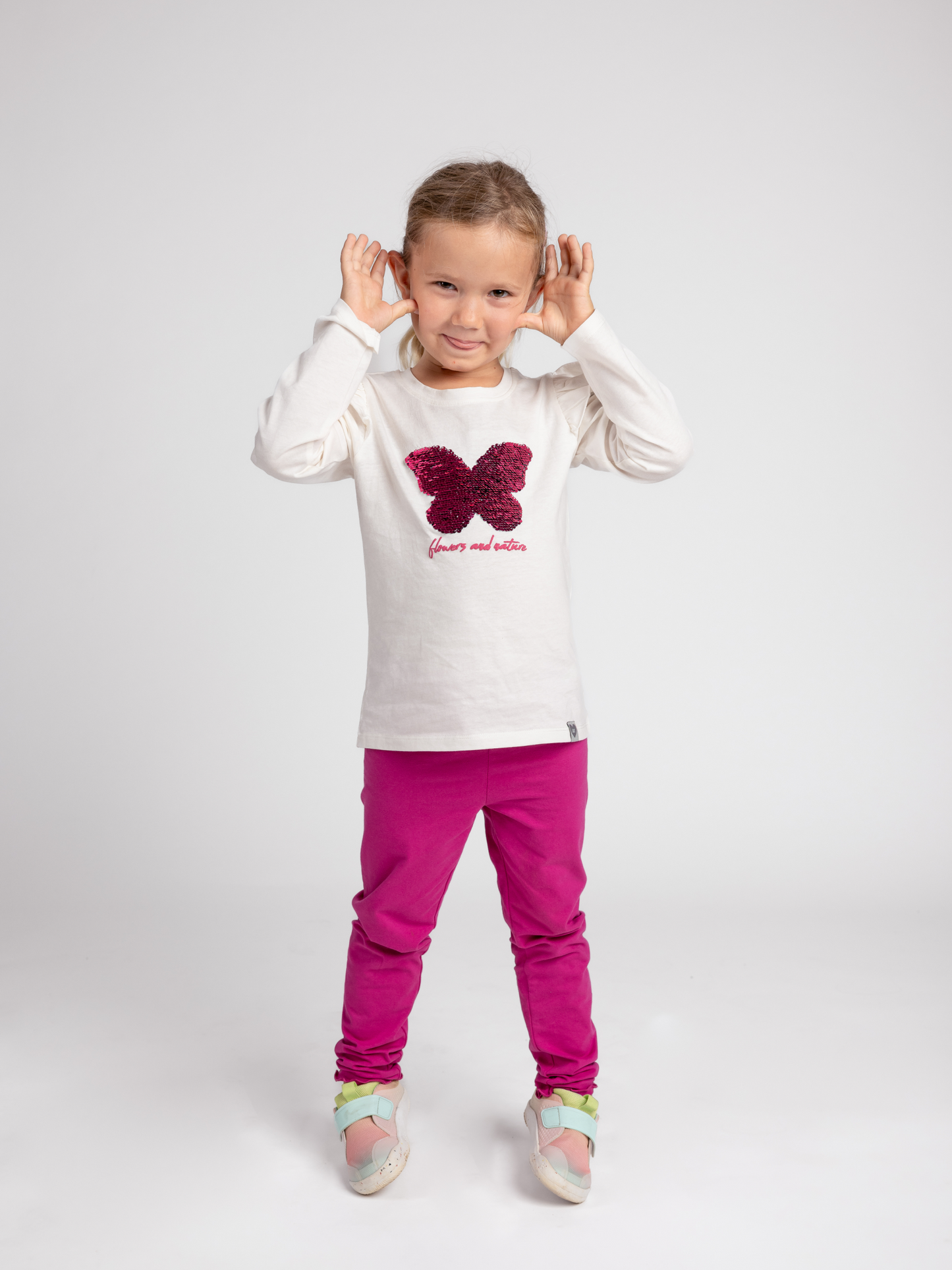 Colorful Butterfly | Dekliška majica z dolgimi rokavi - Lucky Kiddo SI