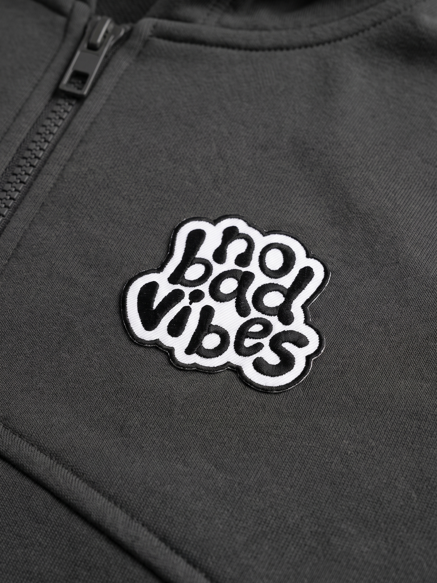 Grey No Bad Vibes| Fantovska jopica - oversized kroj