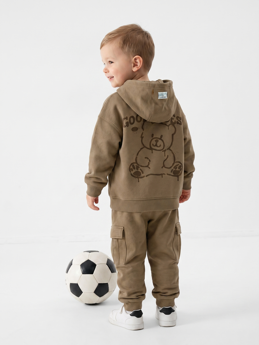 Camel Good Vibes | Fantovska podložena jopa s kapuco - oversized kroj