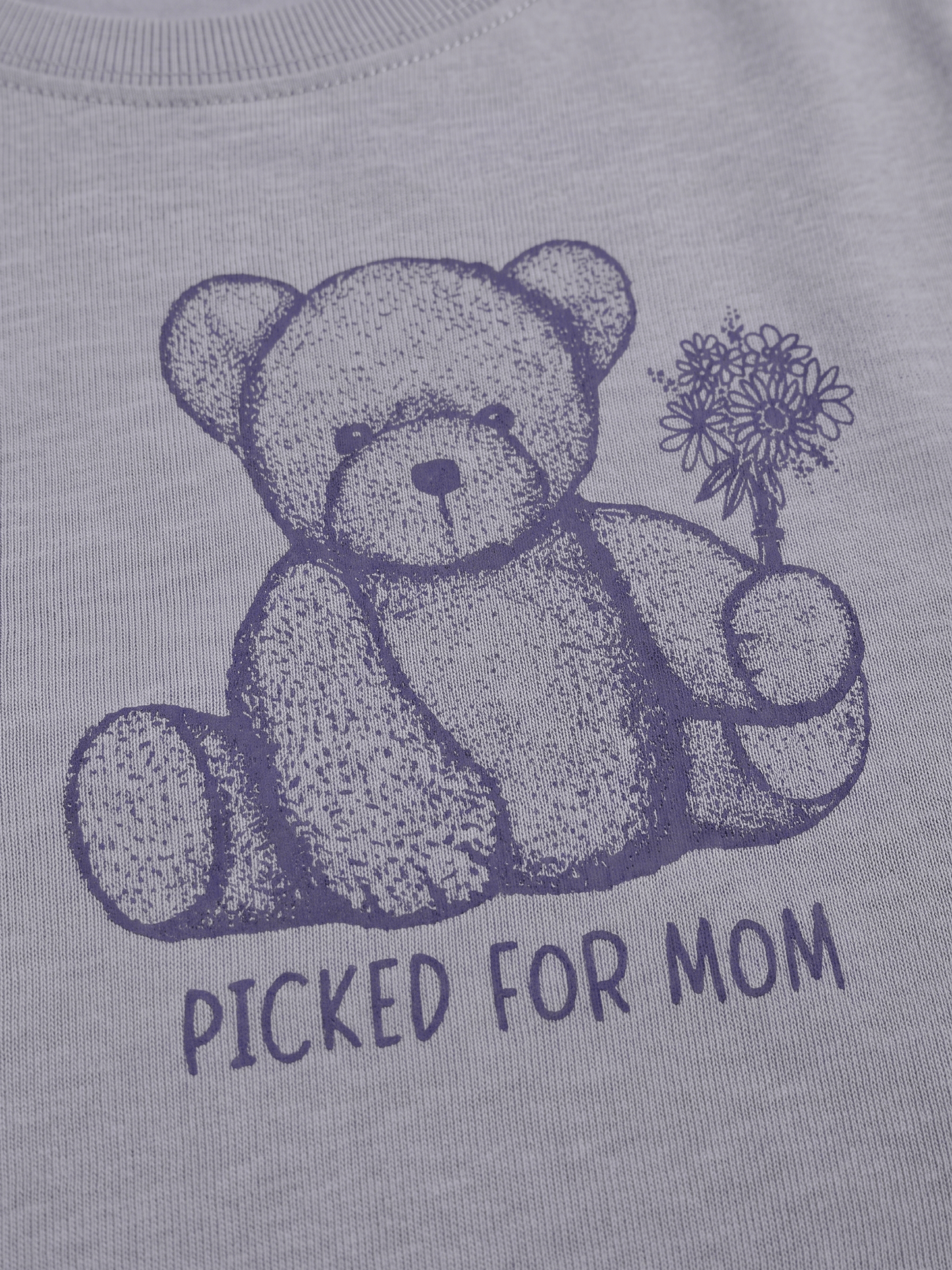 Blue Teddy Love | Dekliška majica s kratkimi rokavi - ohlapen kroj