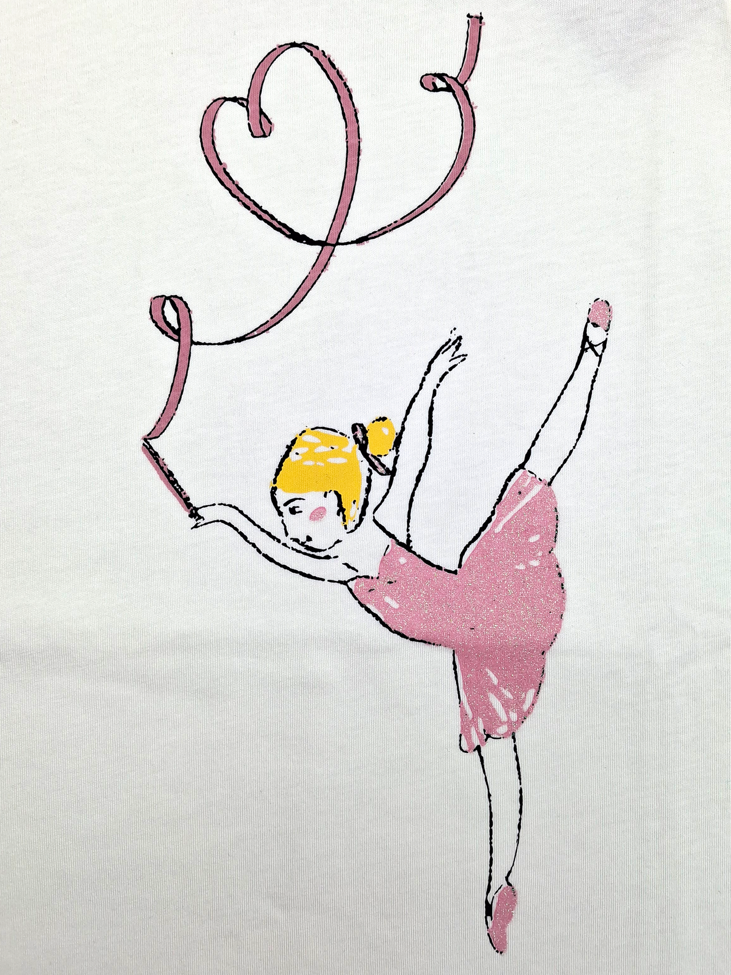 White Ballerina Love | Dekliška tunika z dolgimi rokavi - klasičen kroj