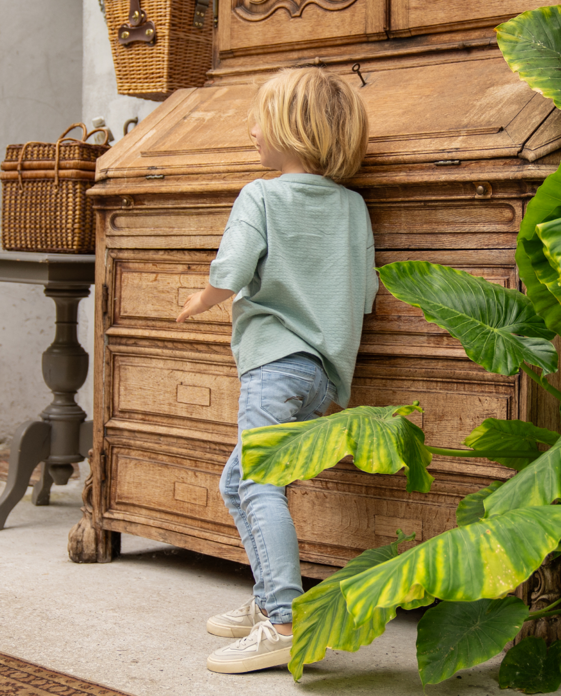 Skylight Blue | Fantovska majica s kratkimi rokavi - Lucky Kiddo SI