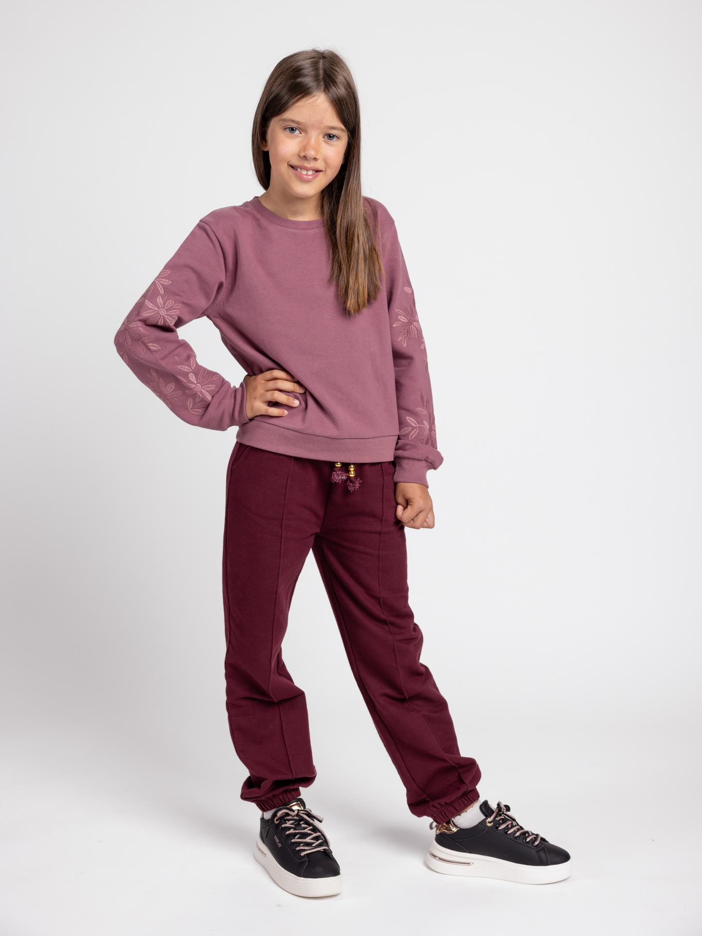 Dusty Pink | Dekliški pulover - Lucky Kiddo SI