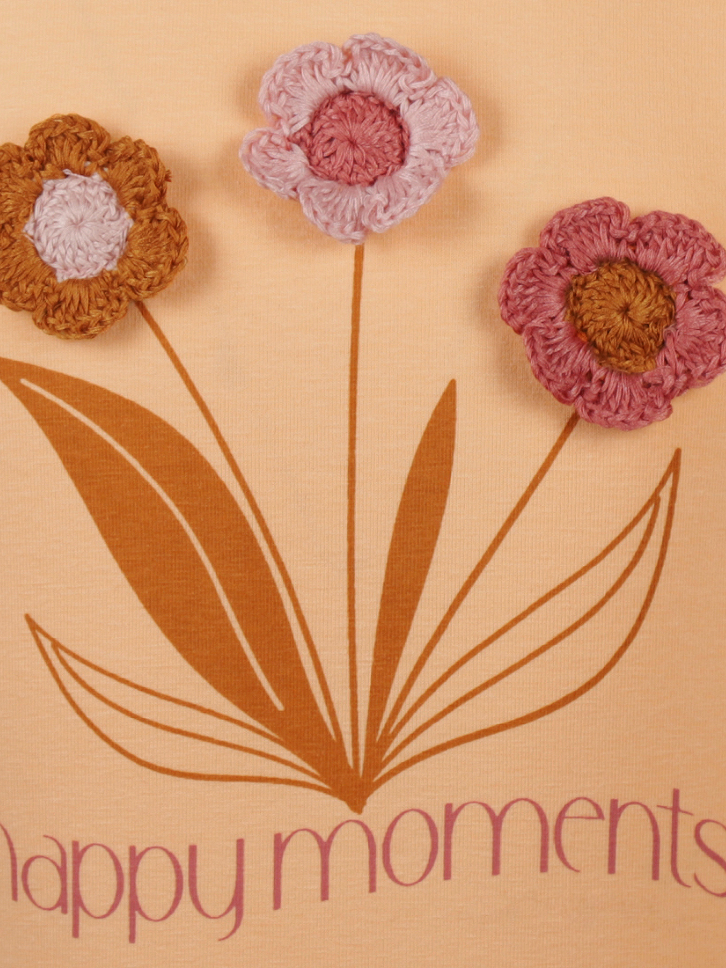 Peachy Flower | Dekliška majica z dolgimi rokavi - Lucky Kiddo SI