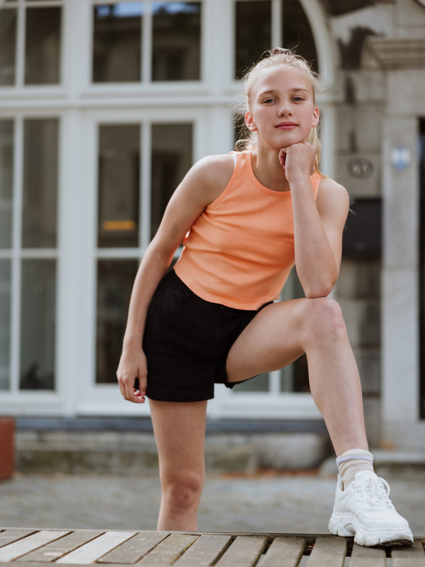 Orange Power | Dekliška majica brez rokav
