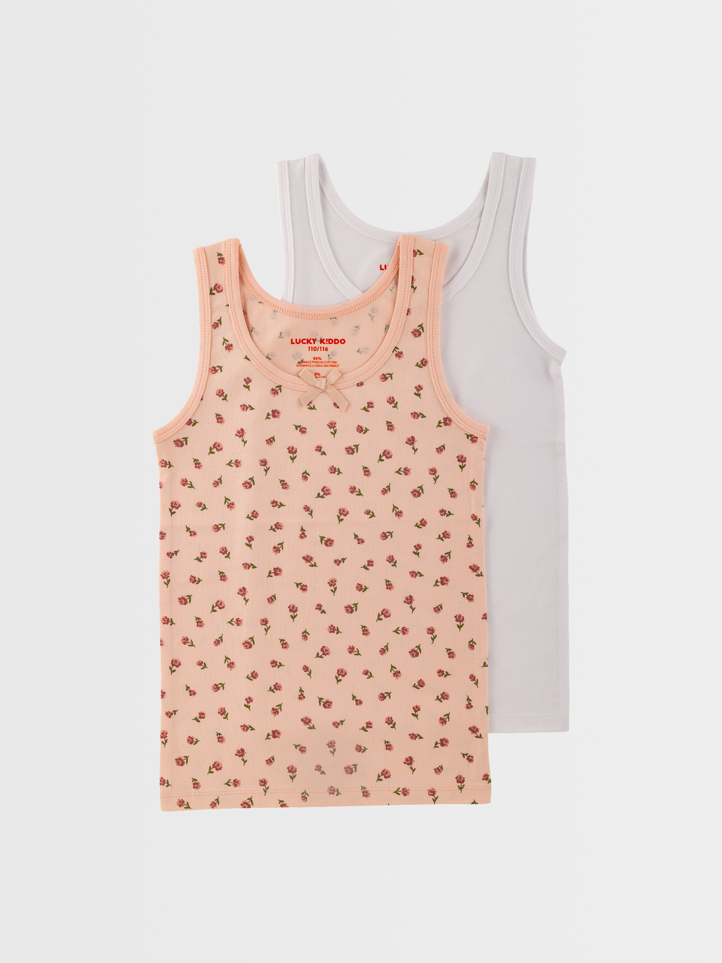 Cvetlice | Dekliška spodnja majica (2x) - Lucky Kiddo SI
