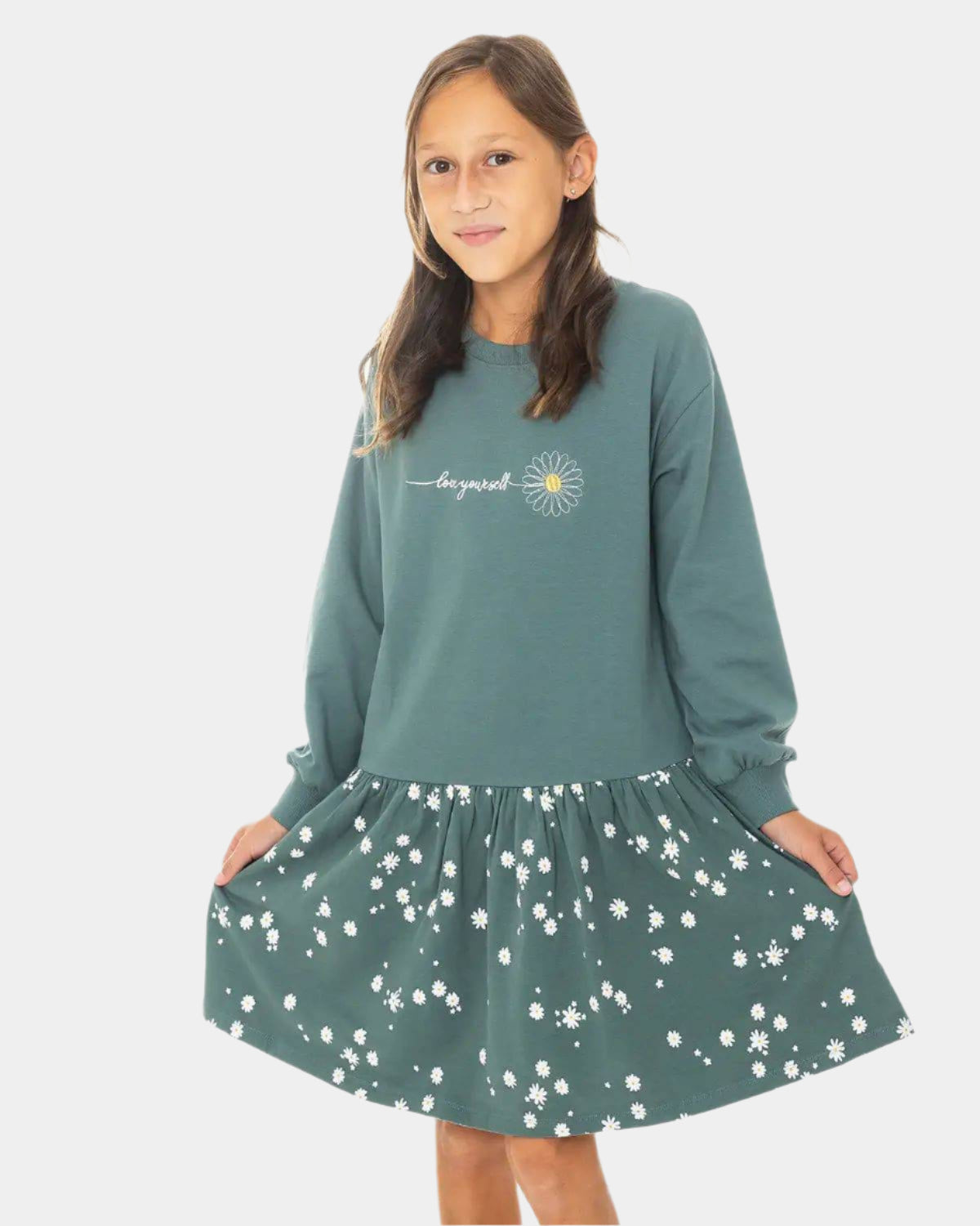 Dekliška obleka Daisies - Lucky Kiddo SI