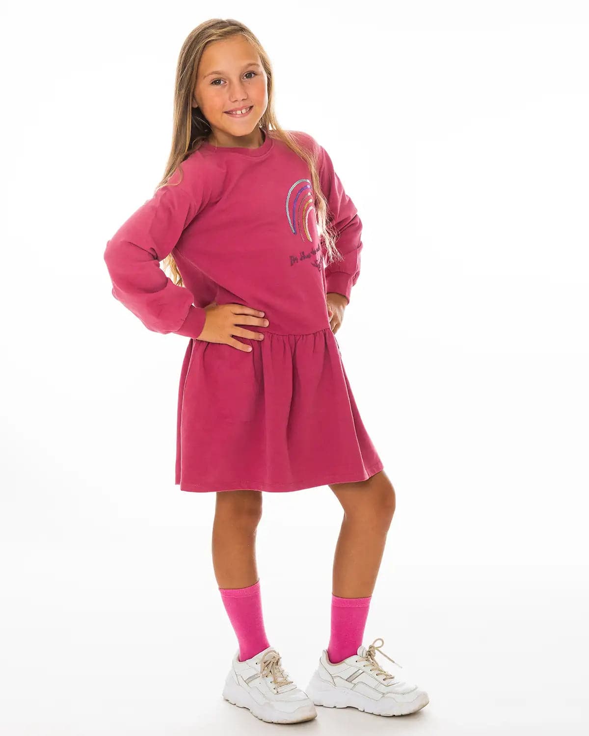 Dekliška obleka Rainbow - Lucky Kiddo SI