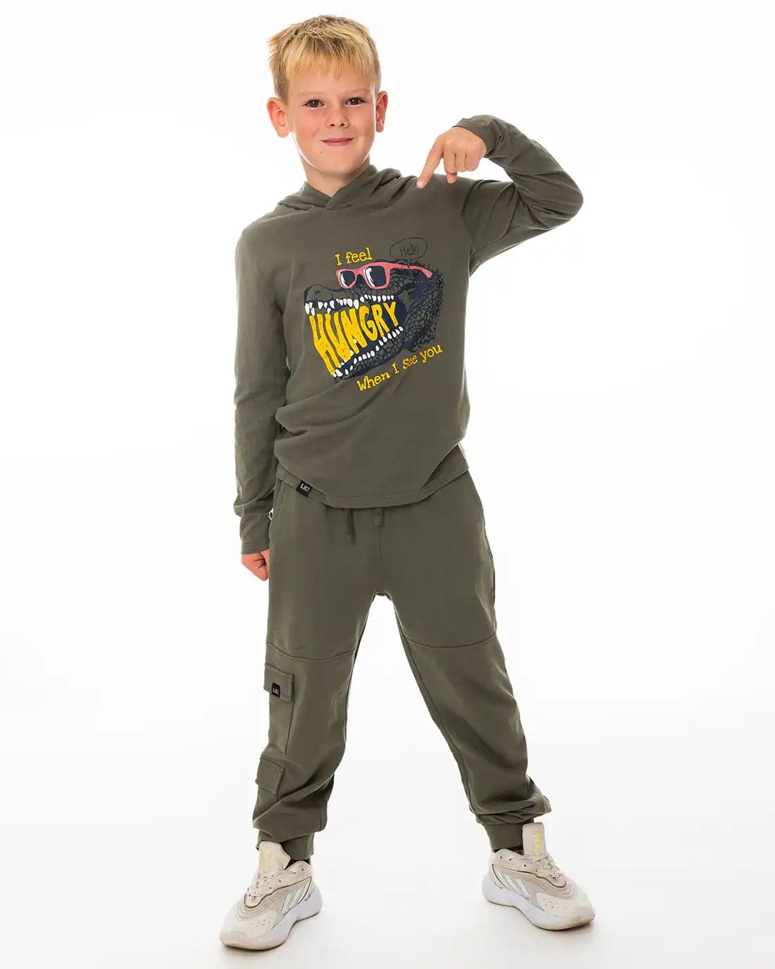 Fantovska majica s kapuco Hungry - Lucky Kiddo SI