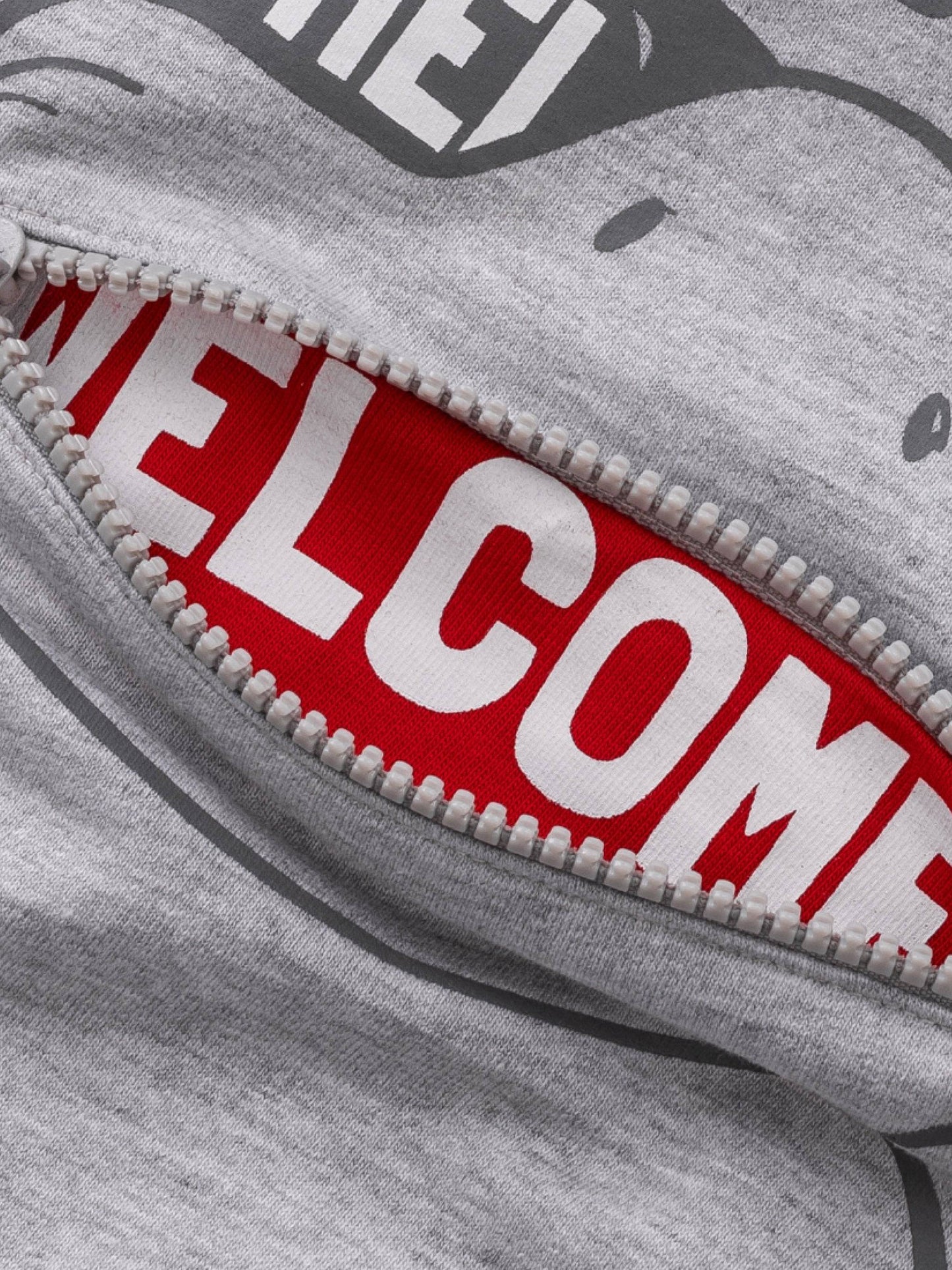 Pulover s kapuco Grey Shark - Lucky Kiddo SI