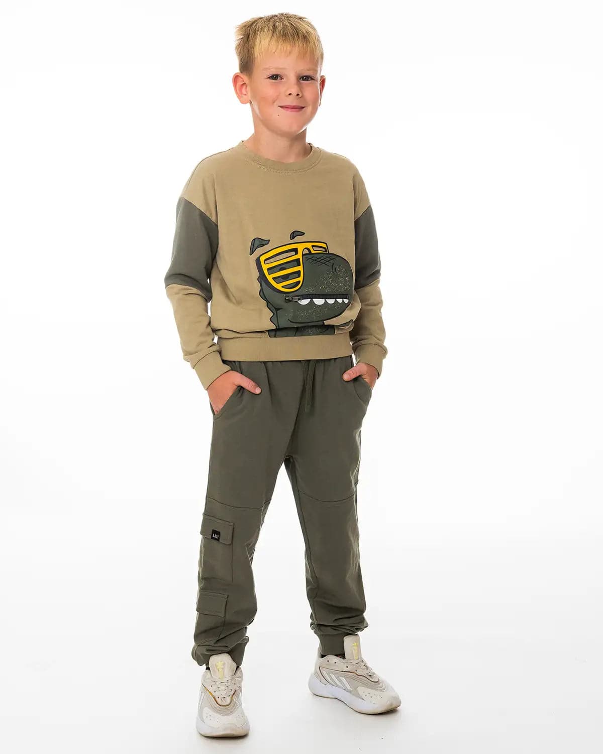 Fantovski pulover Cool Dino - Lucky Kiddo SI