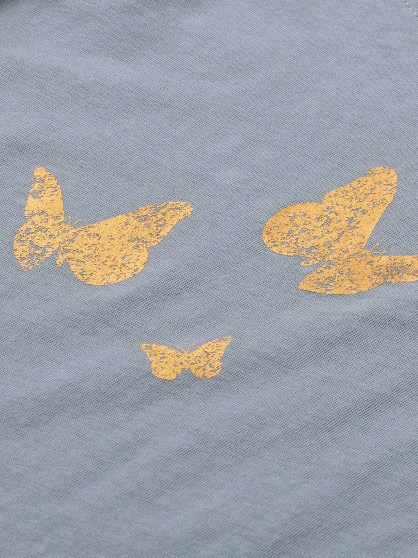 Majica z dolgimi rokavi Grey Mist Butterflies - Lucky Kiddo SI