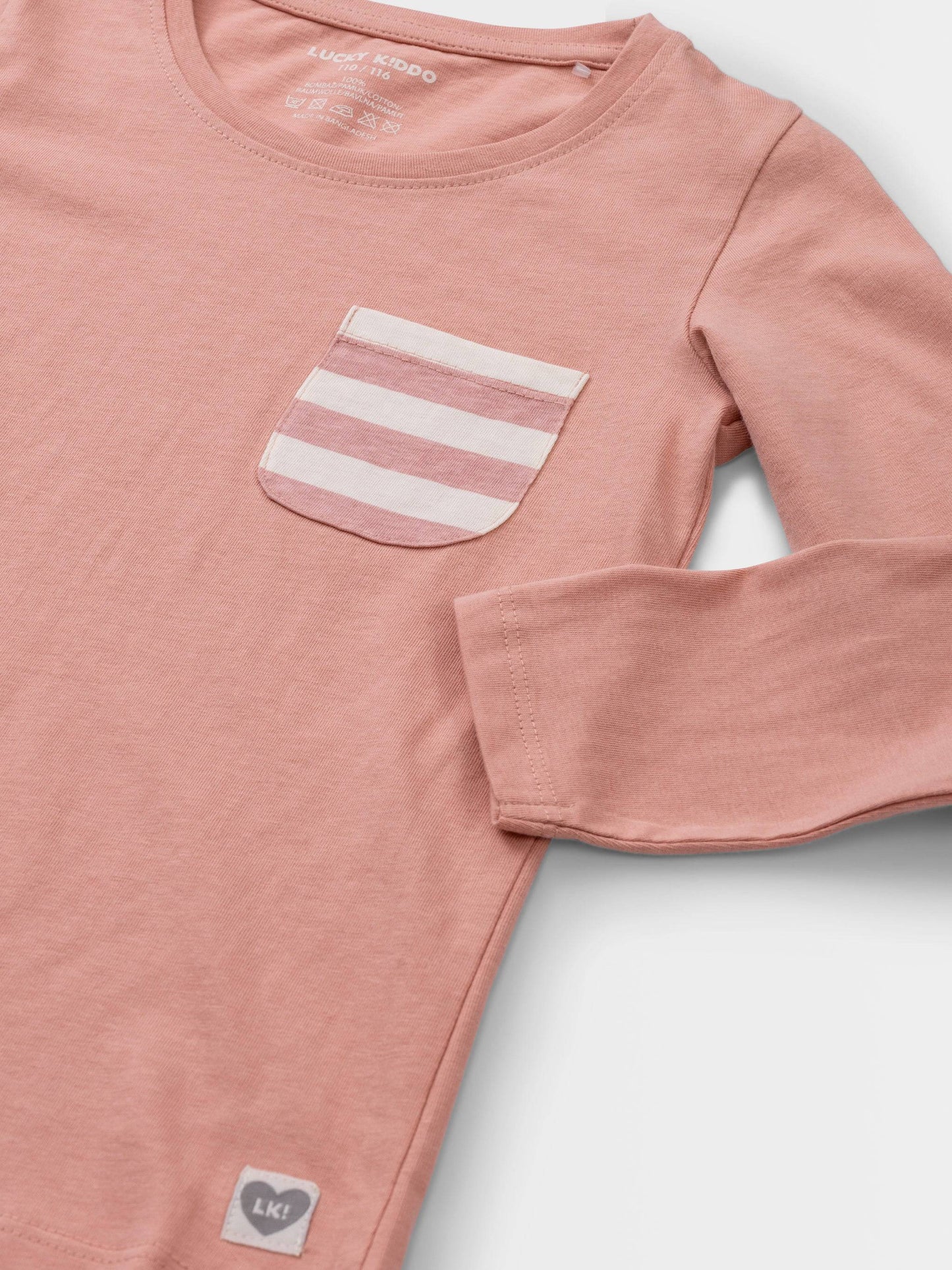 Majica z dolgimi rokavi Peach - Lucky Kiddo SI