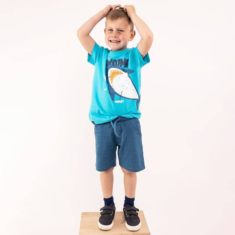 Fantovske kratke hlače Navy - Lucky Kiddo SI