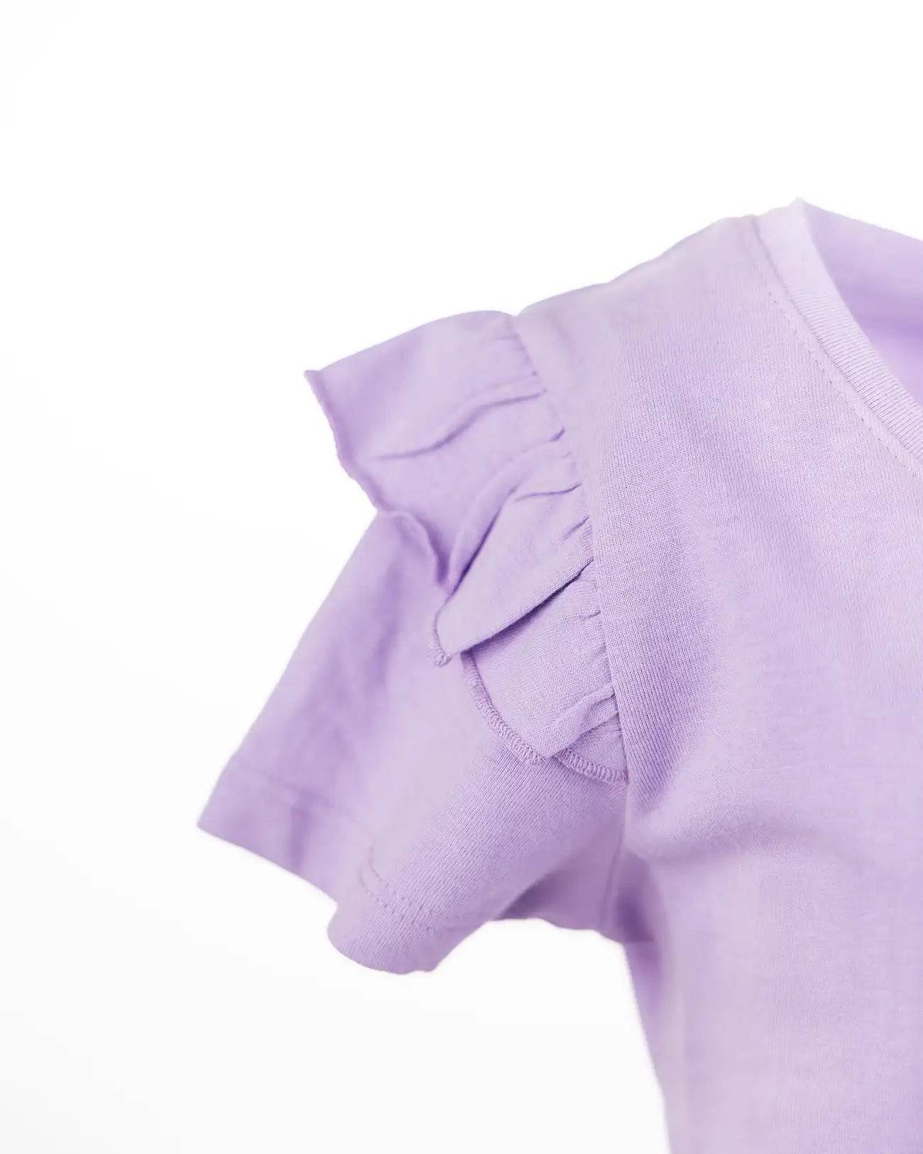 Dekliška kratka majica Purple Love - Lucky Kiddo SI