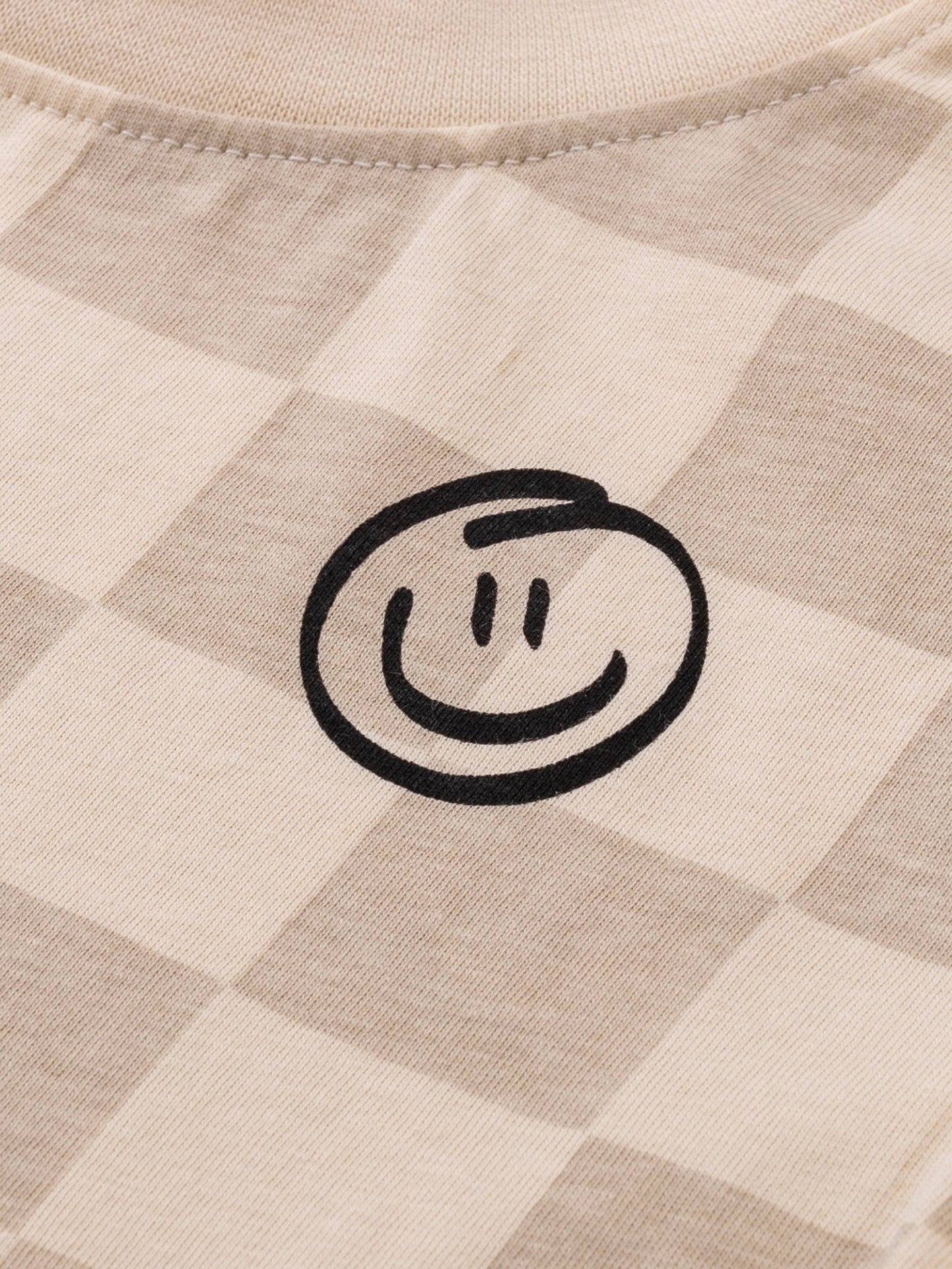 Majica z dolgimi rokavi Nature Checks - 100% O.B. - Lucky Kiddo SI