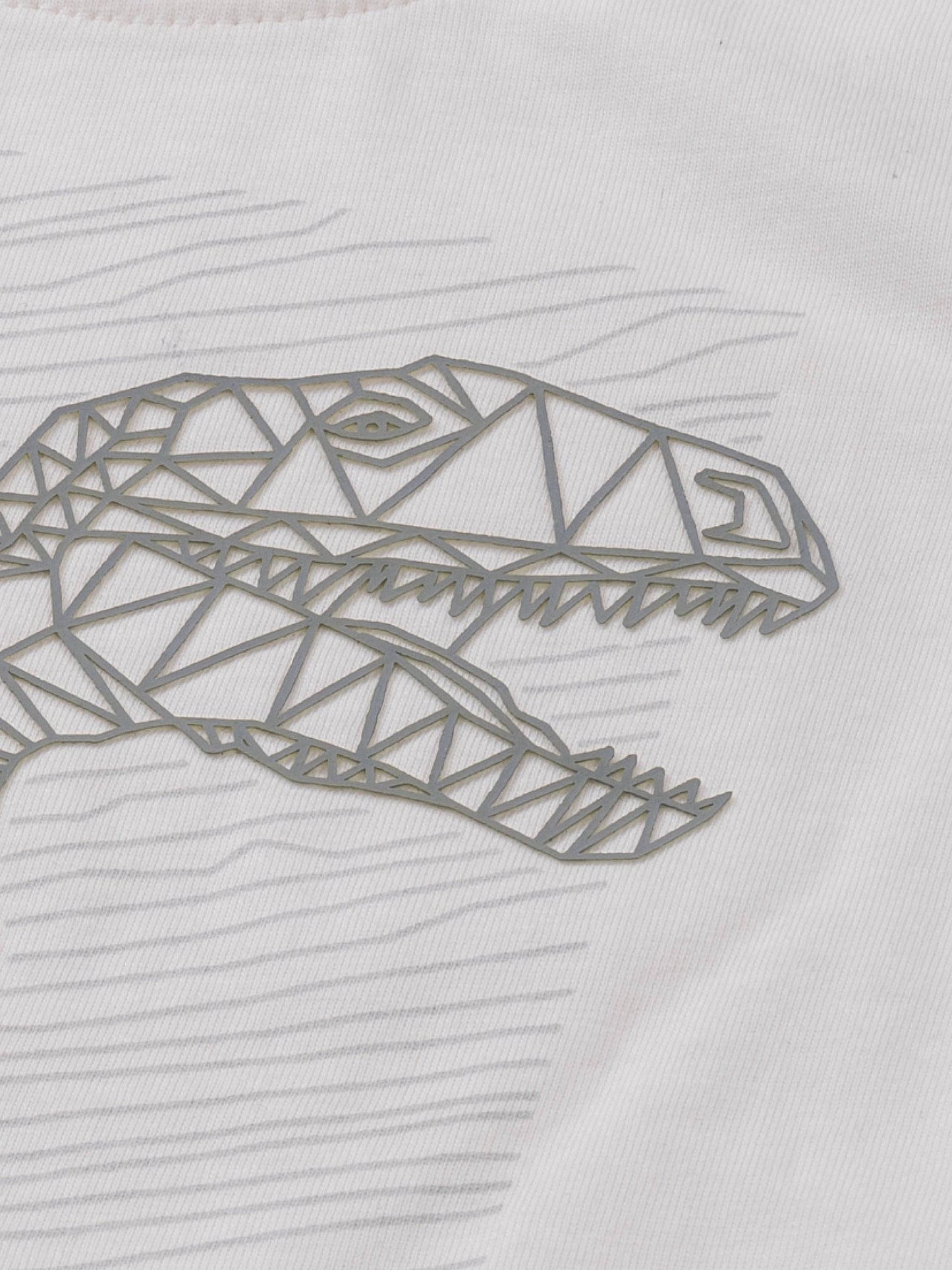 Majica z dolgimi rokavi Star White Dino - Lucky Kiddo SI