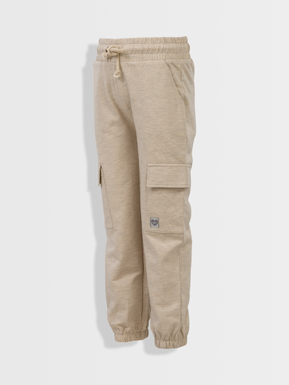Beige Melange | Dekliška cargo trenirka - Lucky Kiddo SI 