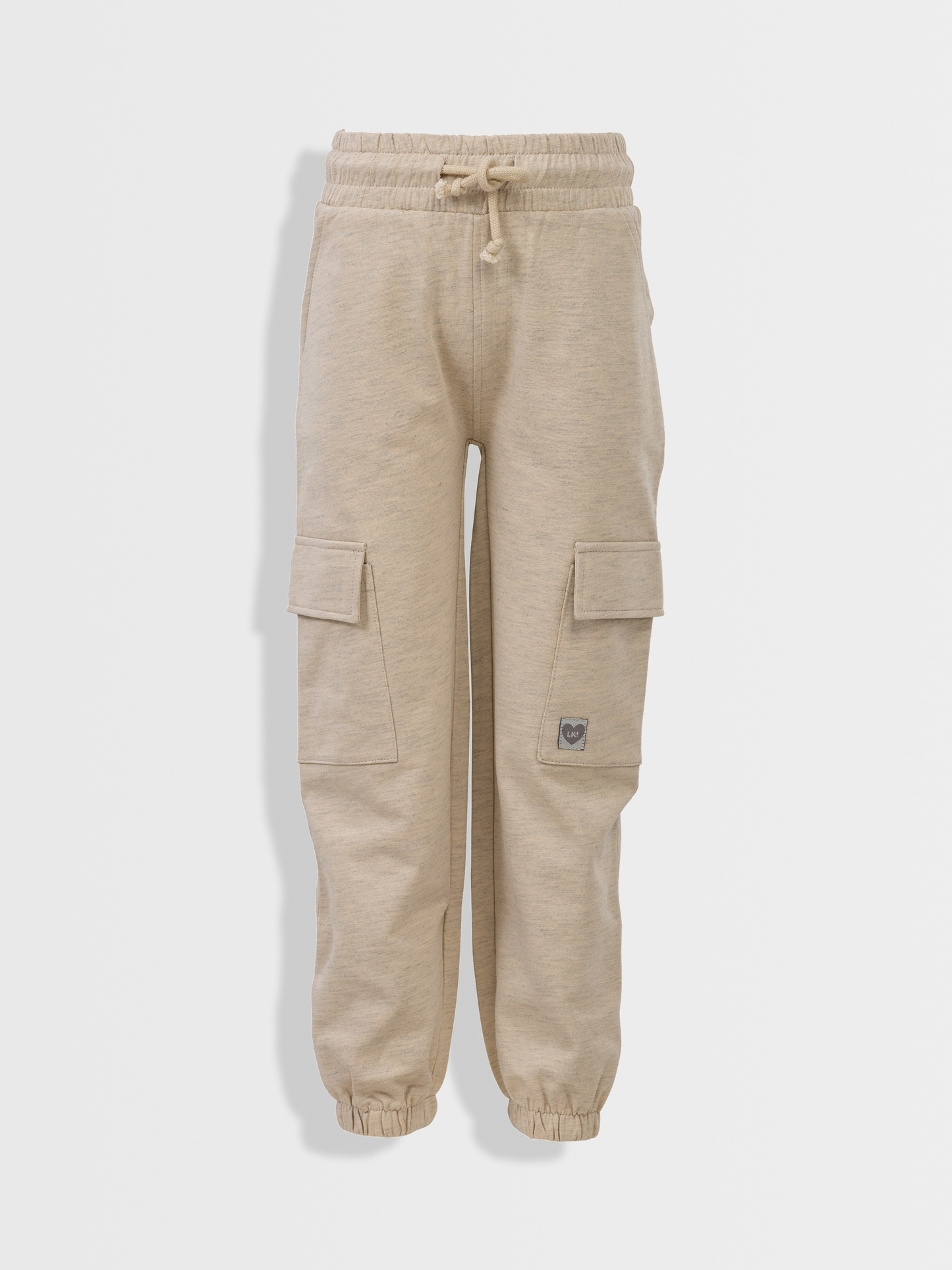 Beige Melange | Dekliška cargo trenirka - Lucky Kiddo SI 