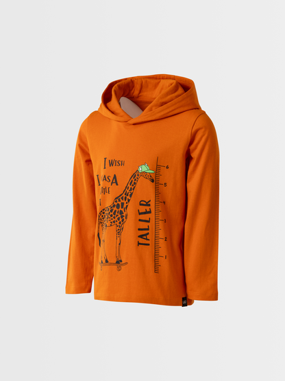 Giraffe Fun | Fantovska majica z dolgimi rokavi in kapuco