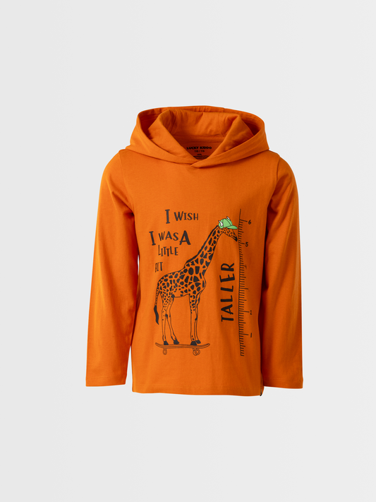 Giraffe Fun | Fantovska majica z dolgimi rokavi in kapuco