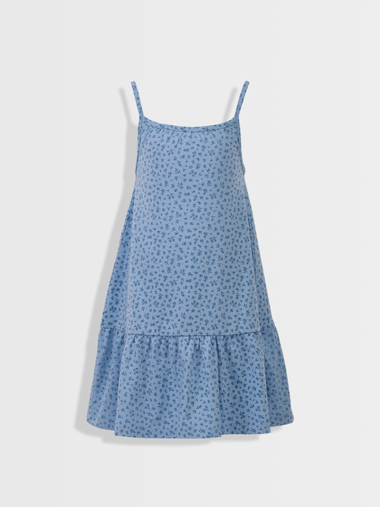 Dainty Blue | Dekliška obleka brez rokavov - Lucky Kiddo SI 