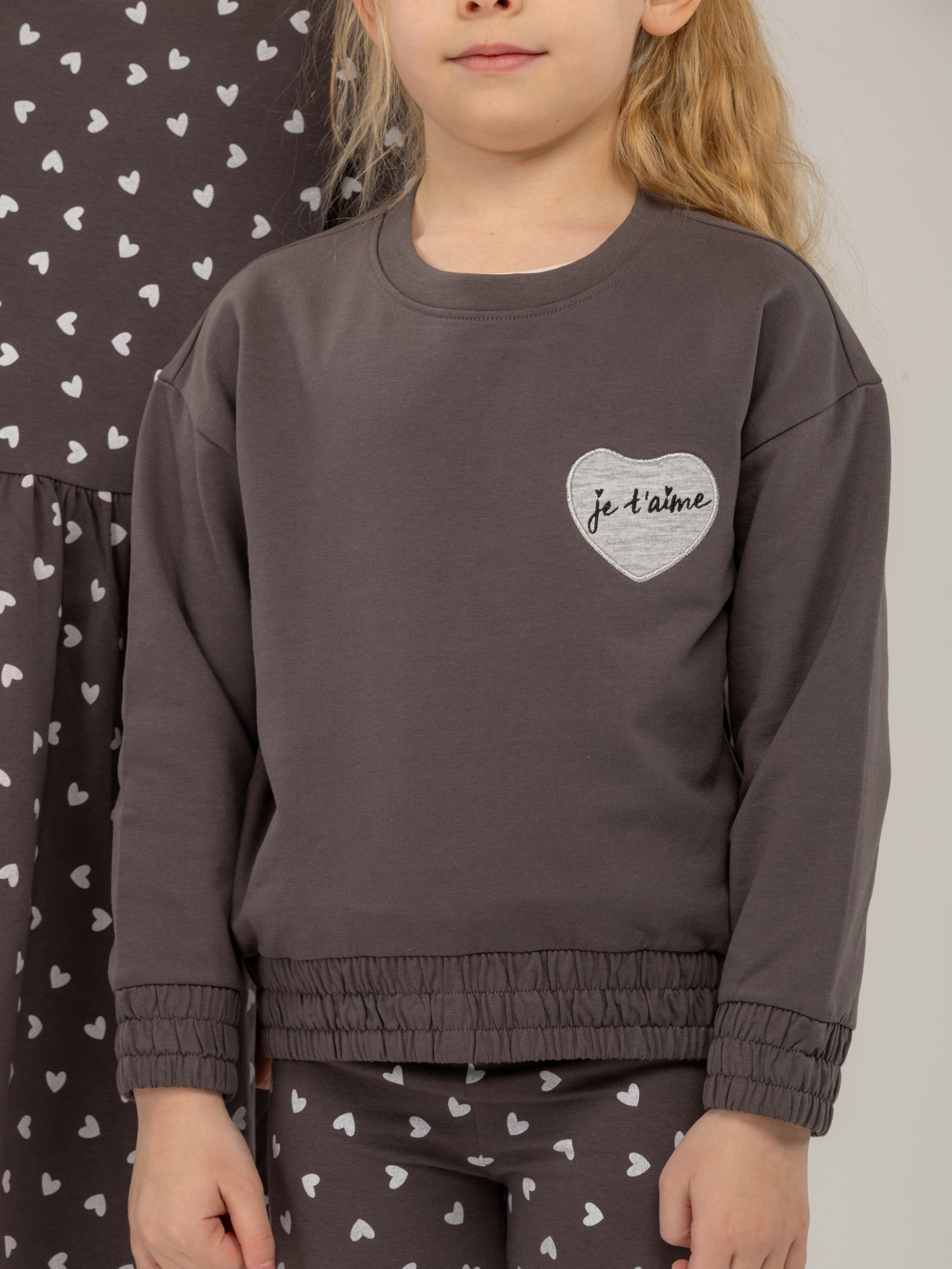 Paris Sepia Black | Dekliški pulover - Lucky Kiddo SI 