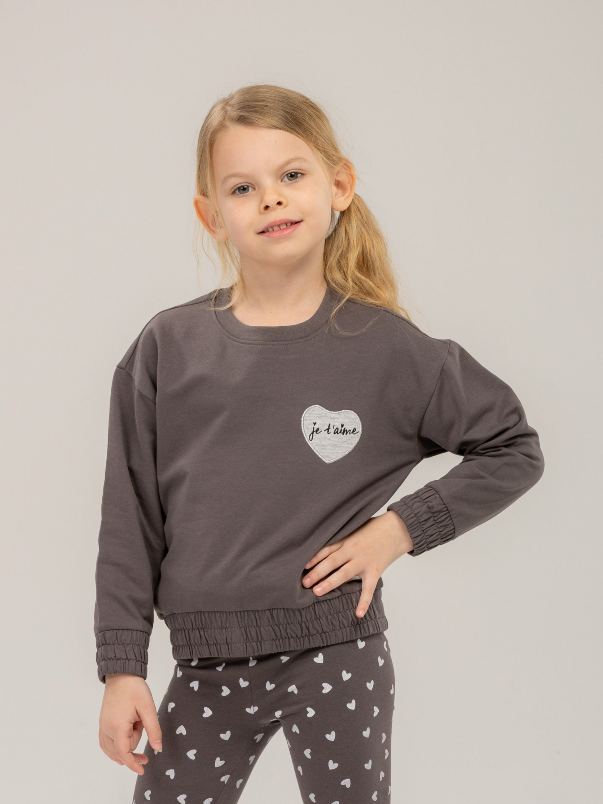 Paris Sepia Black | Dekliški pulover - Lucky Kiddo SI 