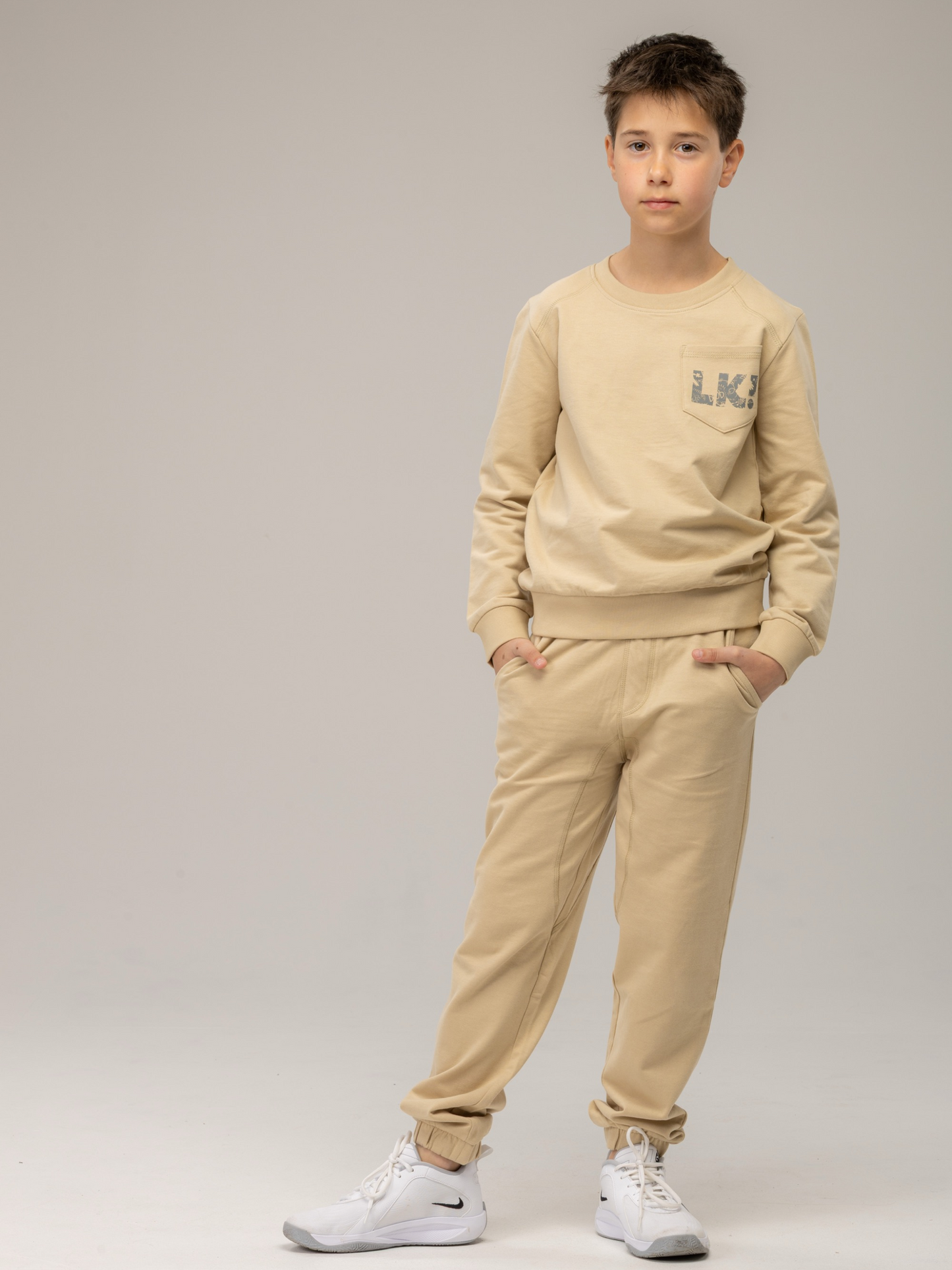 Beige Brown LK | Fantovski polover - Lucky Kiddo SI 