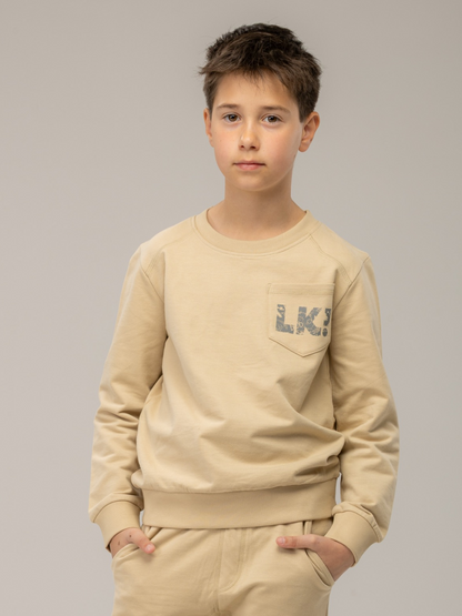 Beige Brown LK | Fantovski polover - Lucky Kiddo SI 