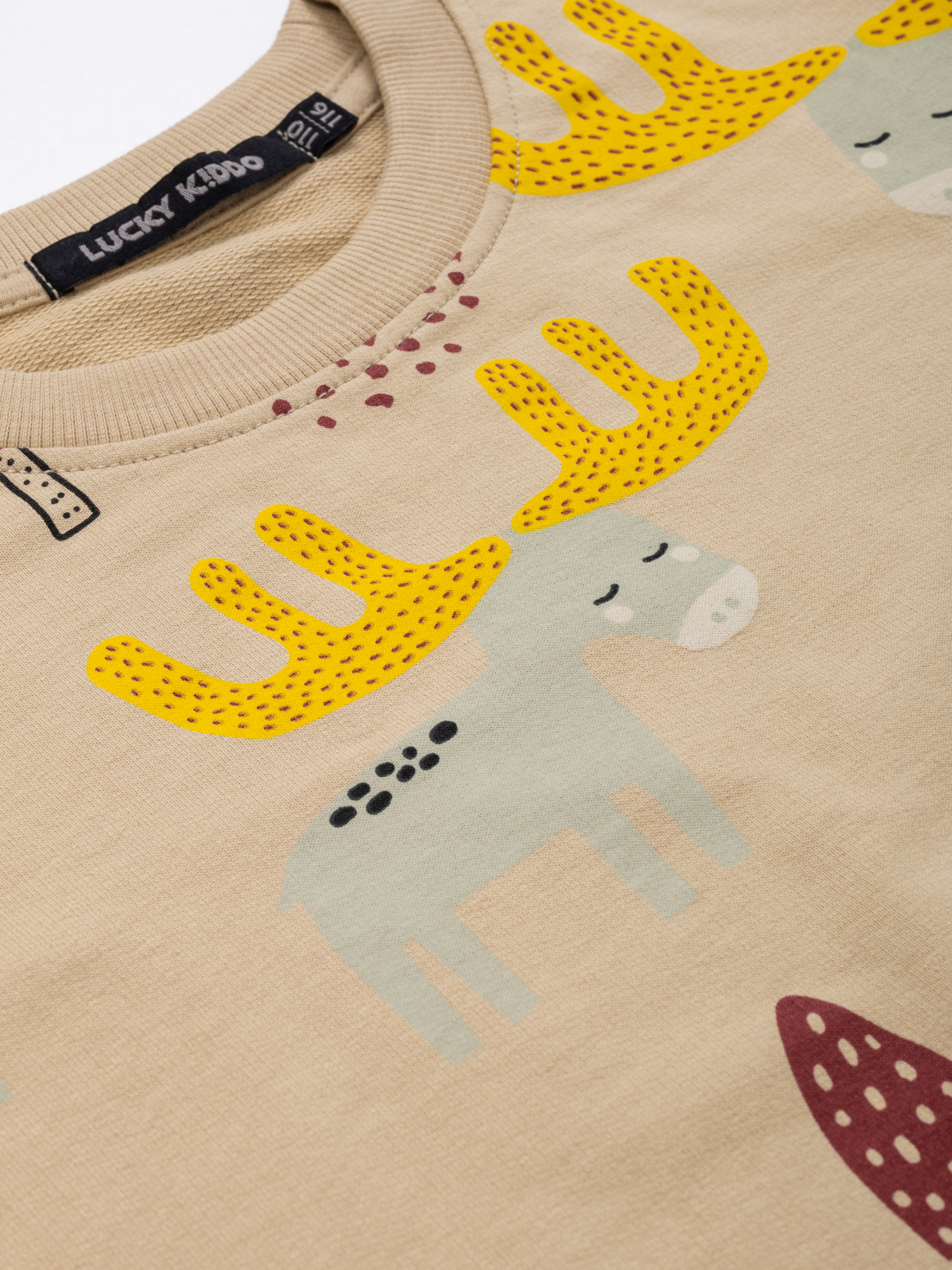 Beige Brown | Fantovski pulover - Lucky Kiddo SI 