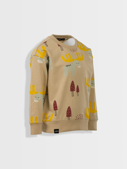Beige Brown | Fantovski pulover - Lucky Kiddo SI 