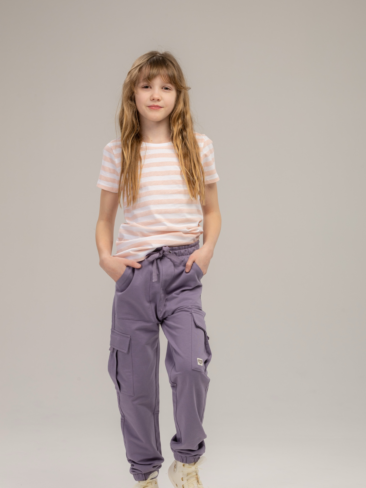 Pearl stripes | Dekliška majica s kratkimi rokavi - Lucky Kiddo SI 