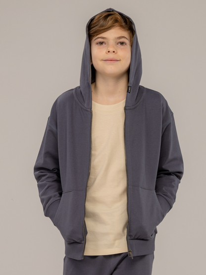 Iron Grey High Five | Fantovski pulover s kapuco - Lucky Kiddo SI 