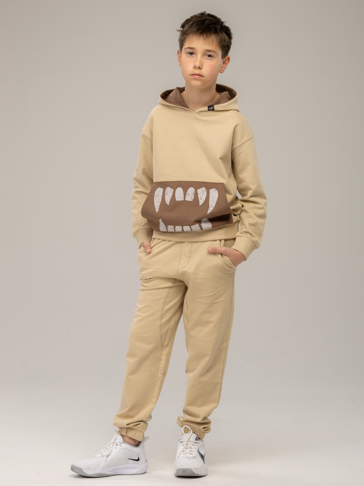 Beige Brown | Fantovska trenirka - Lucky Kiddo SI 