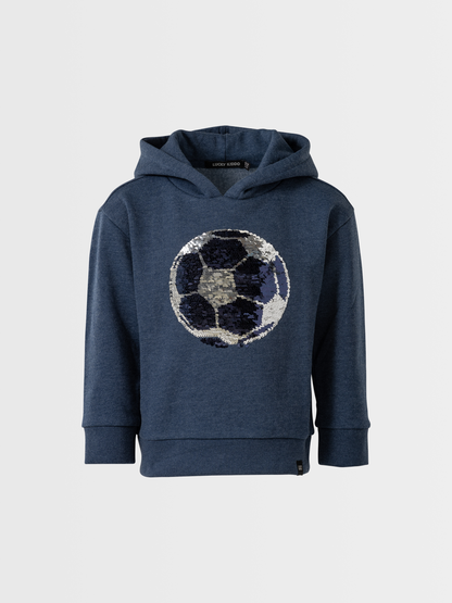 Blue Melange | Fantovski pulover s kapuco