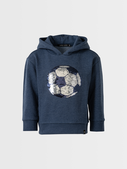 Blue Melange | Fantovski pulover s kapuco