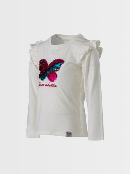 Colorful Butterfly | Dekliška majica z dolgimi rokavi - Lucky Kiddo SI 