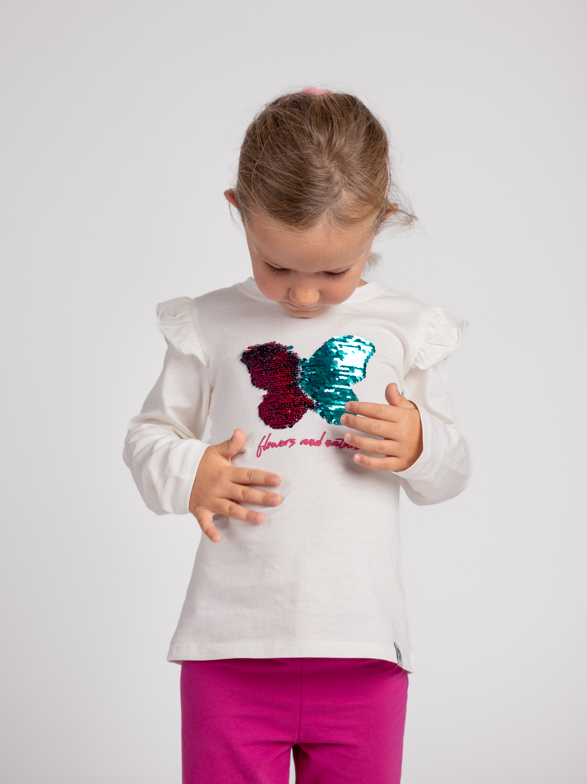 Colorful Butterfly | Dekliška majica z dolgimi rokavi - Lucky Kiddo SI 