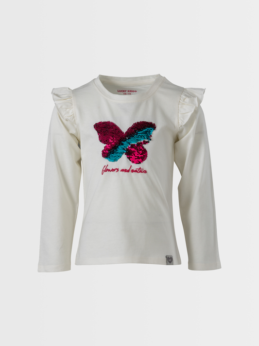 Colorful Butterfly | Dekliška majica z dolgimi rokavi - Lucky Kiddo SI 