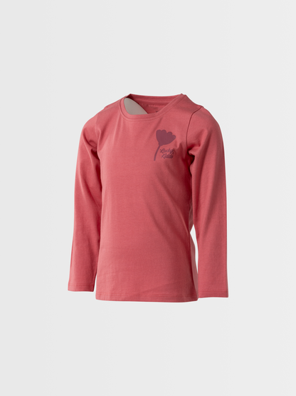 Rose Pink | Dekliška majica z dolgimi rokavi