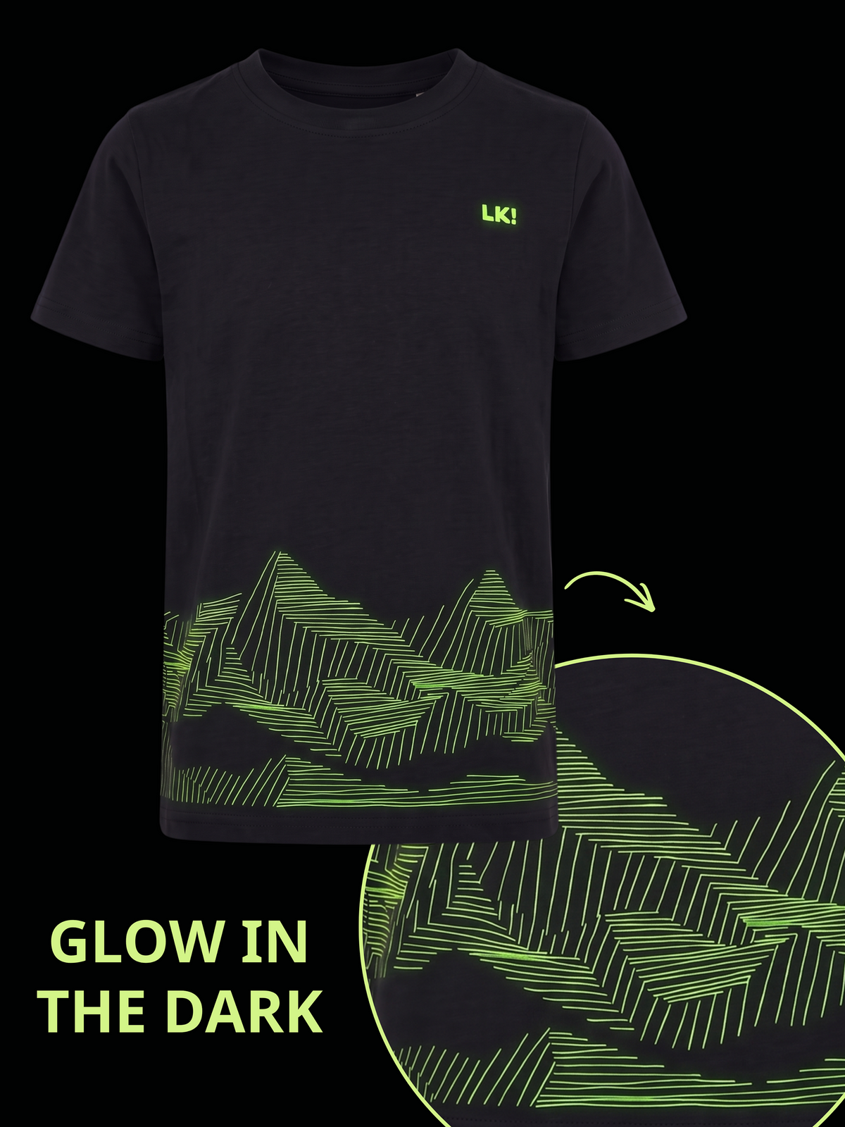 Glow Peaks | Fantovska majica s kratkimi rokavi - klasičen kroj