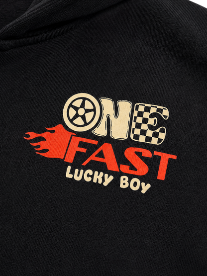 Black Fast | Fantovska podložena jopica s kapuco - klasičen kroj