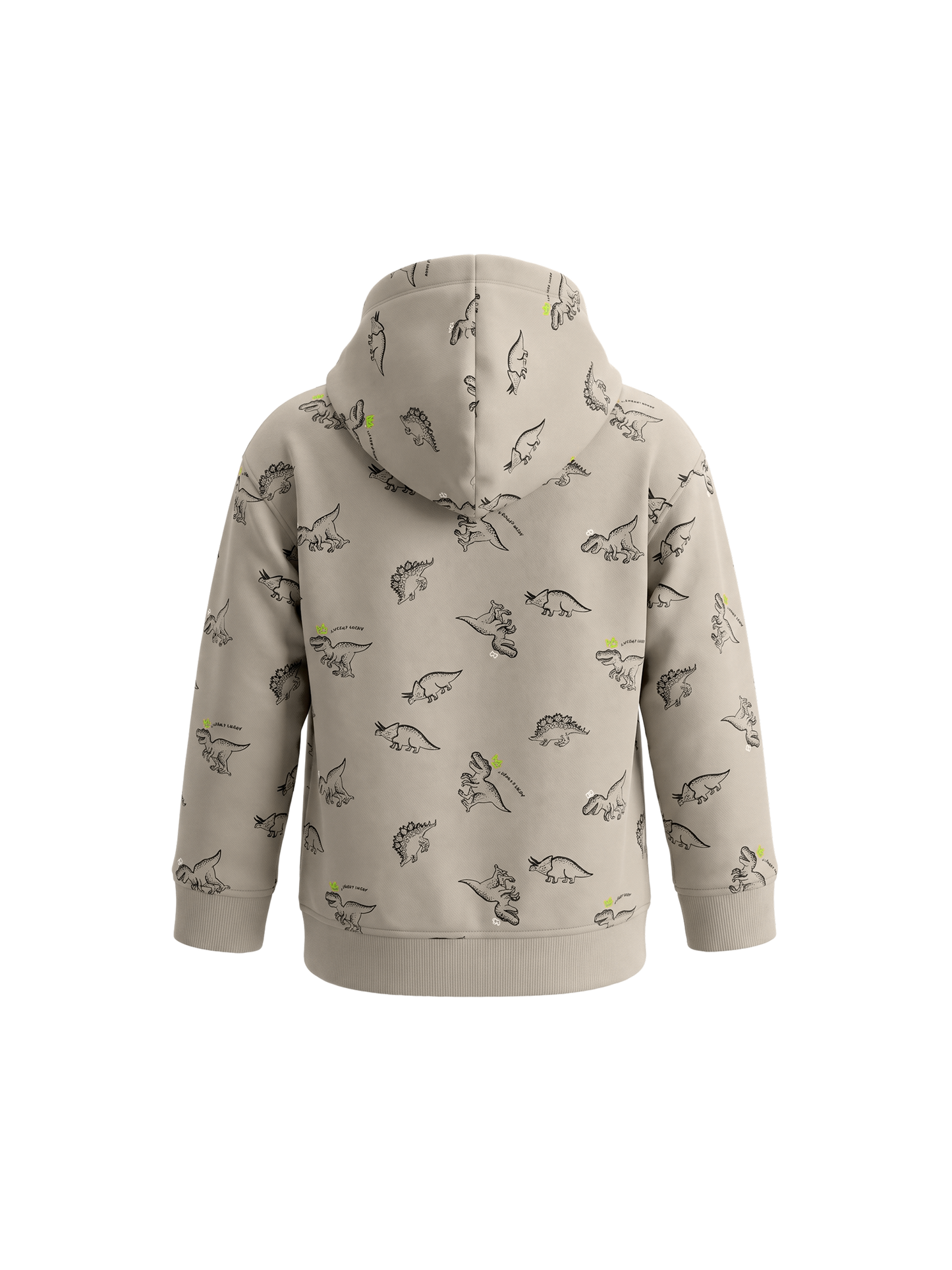 Beige Dinosaurs| Fantovski pulover s kapuco - klasičen kroj