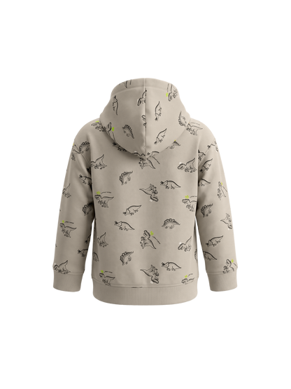 Beige Dinosaurs| Fantovski pulover s kapuco - klasičen kroj