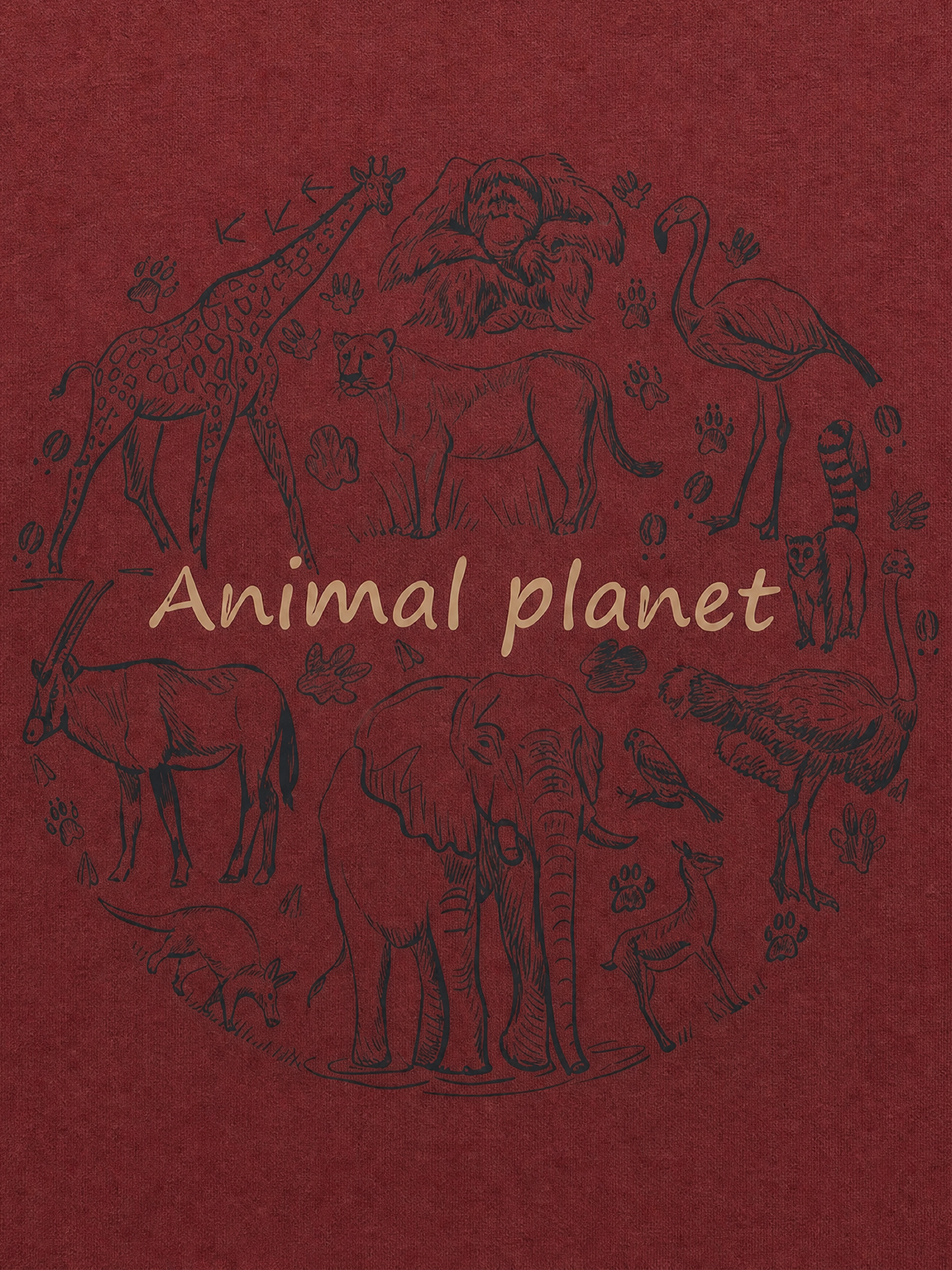 Wine Animal Planet | Fantovska majica z dolgimi rokavi - klasičen kroj